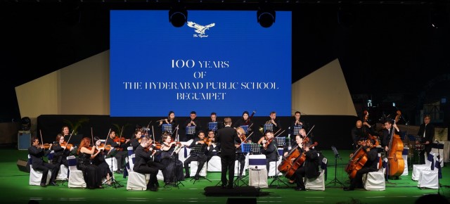 The Hyderabad Public School hosts a grand musical by the Symphony Orchestra of India at its newly built open-air auditorium as part of its Centenary Celebrations marking the conclusion of the Indian Science Fest