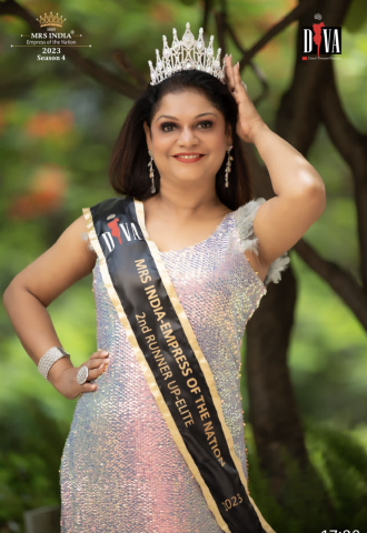 2nd runner up at DIVA Mrs. India Empress of the Nation 2023