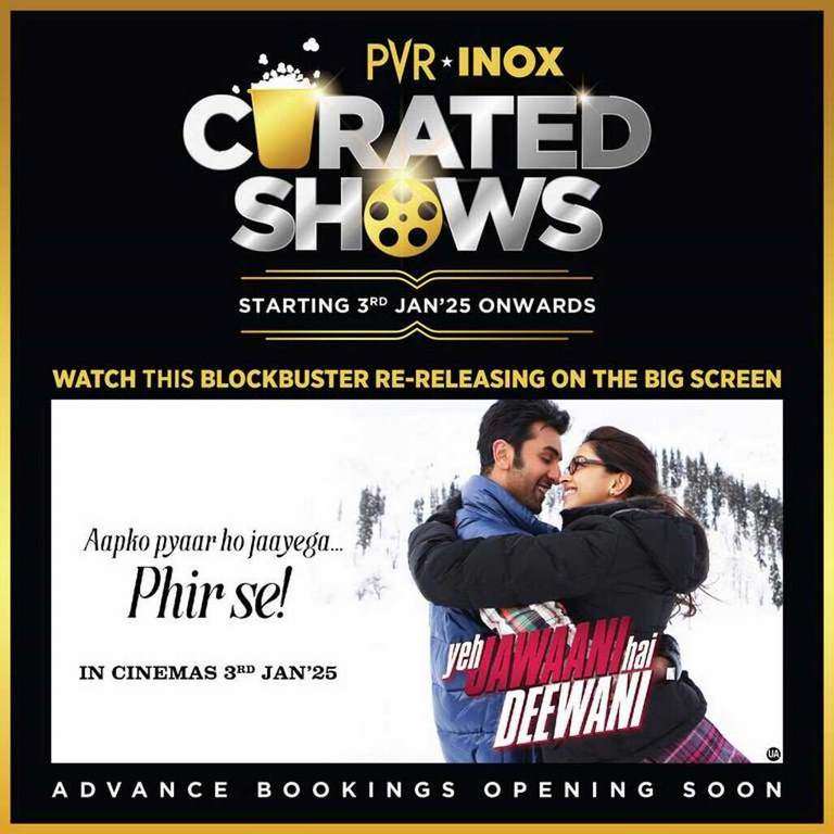 Yeh Jawaani Hai Deewani Returns to PVR Inox Cinemas on January 3rd, 2025